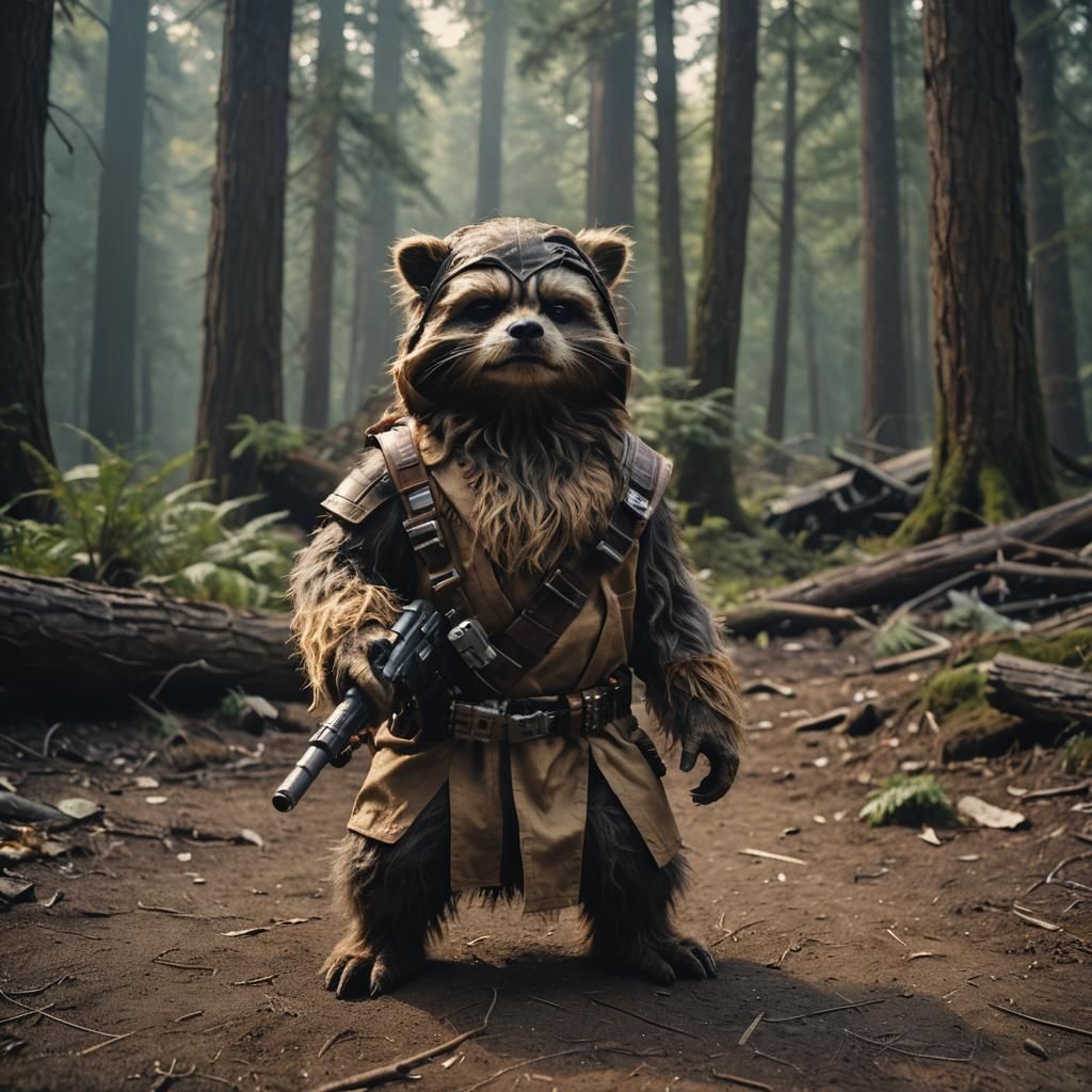Space Pirate Wookie Raccoon Ewok Hybrid Creature