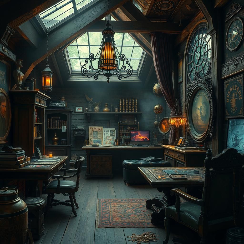 Steampunk Witch's Drawing Room