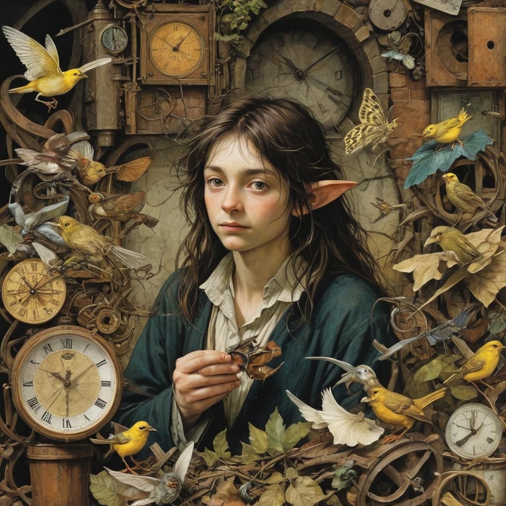 Surreal Collage Art: Ode to Life's Symphony