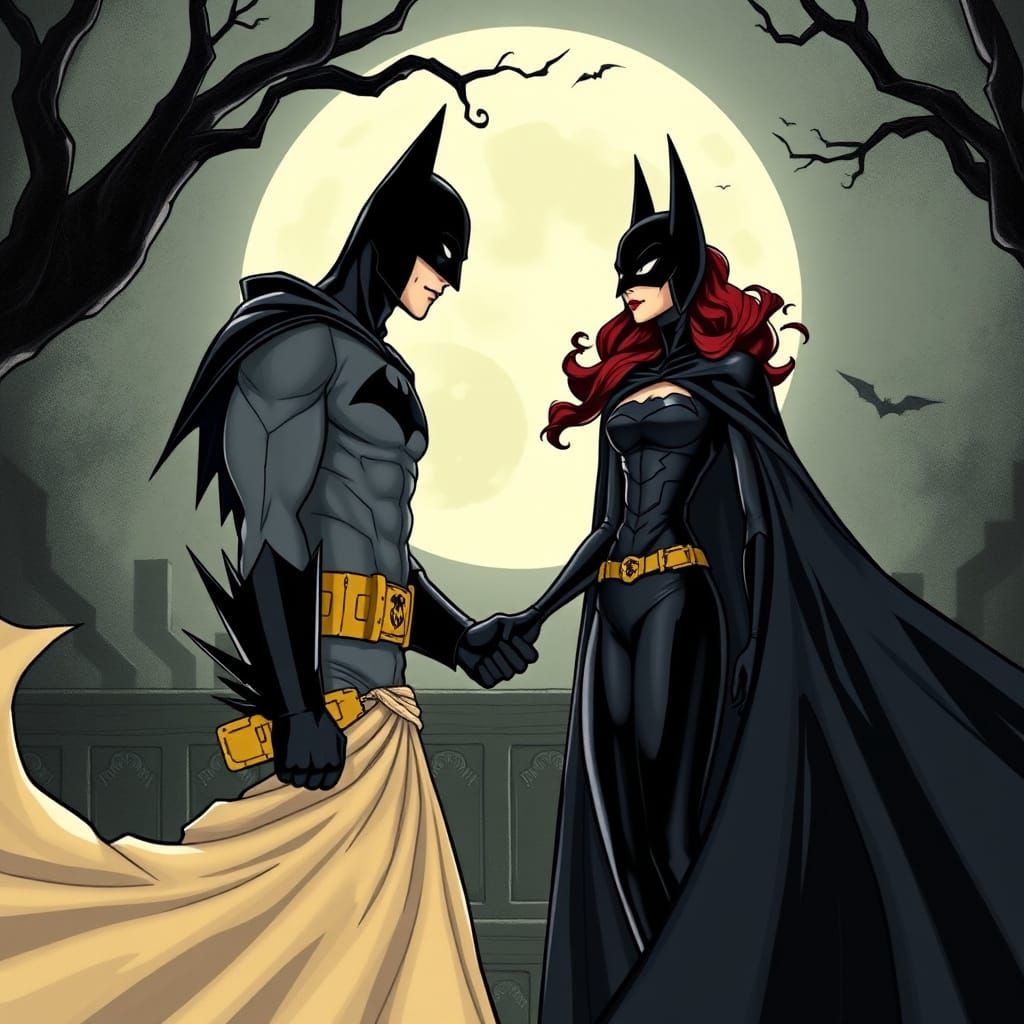 Batman and Batgirl's Gothic Cathedral Wedding