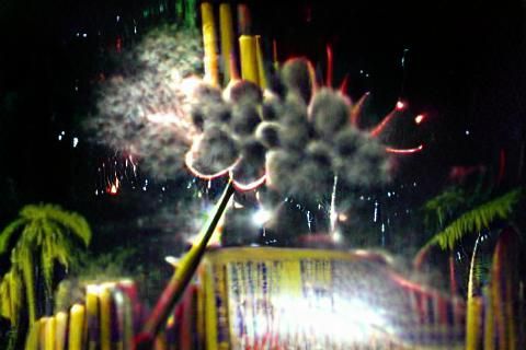 Colorful Fireworks Display at Night