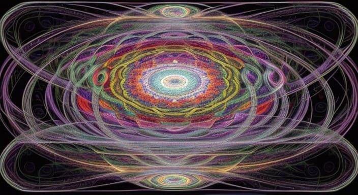 Kaleidoscopic Vortex of Light Strands in Garden