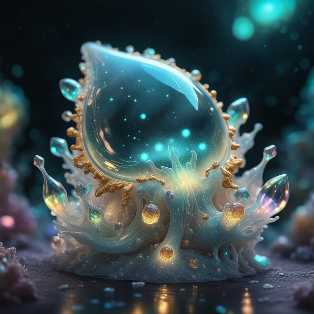 Luminescent Amoeba in Holographic Glittercore Style