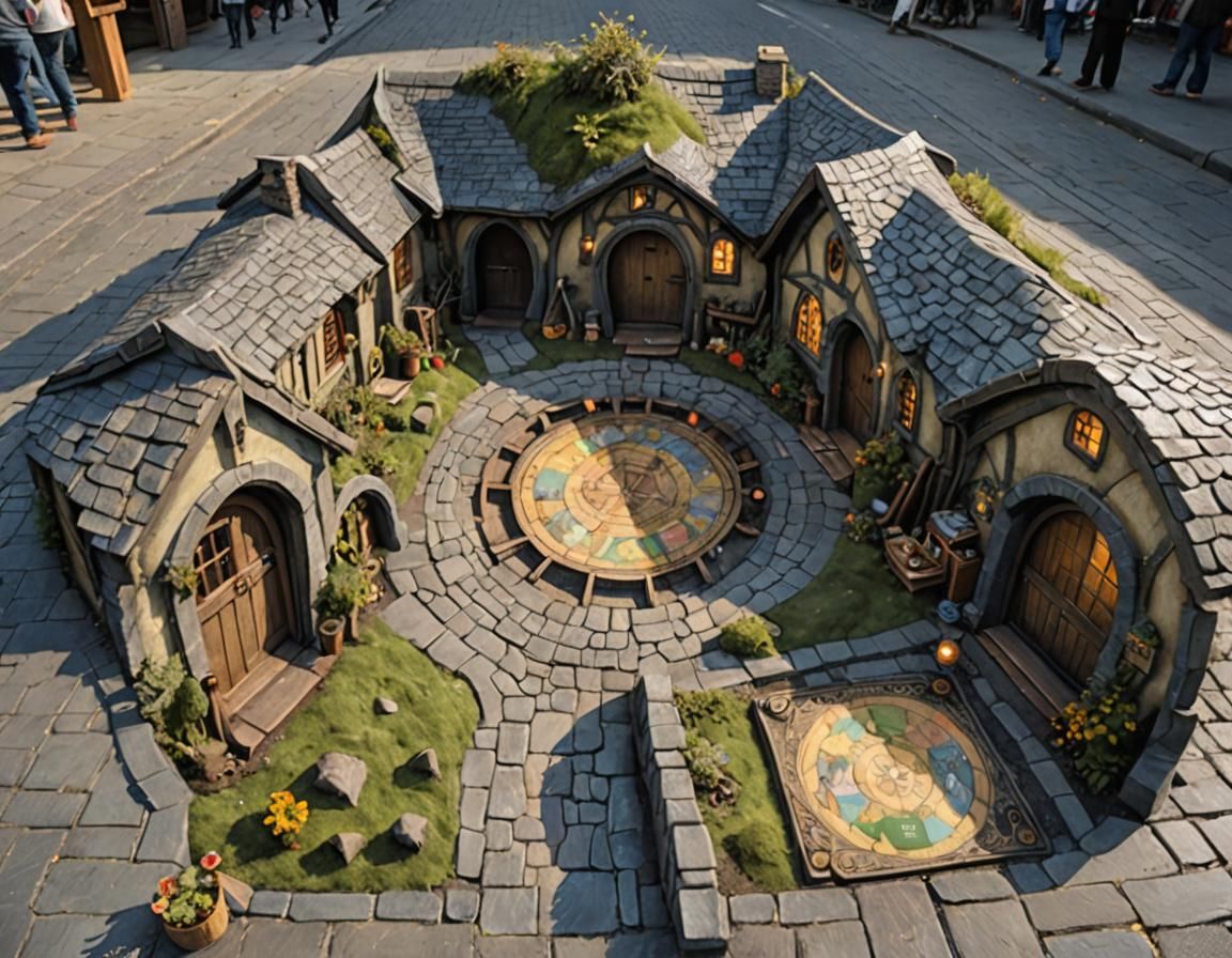Tolkien World Revealed in 3D Pavement Art
