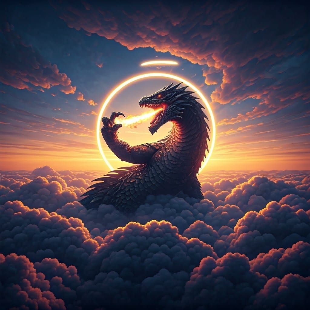 Fiery Monster Grasping Google Sign in Photorealistic Style