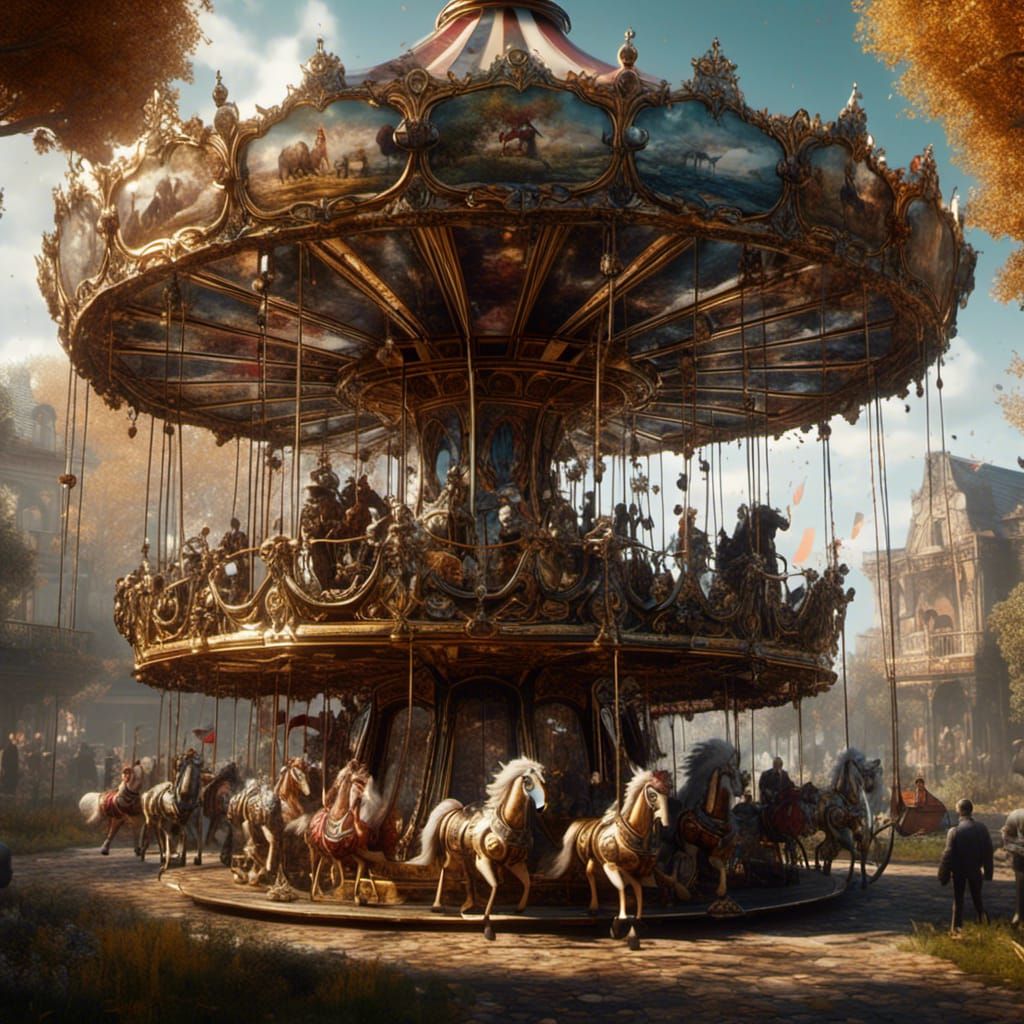 Fantasy Merry-Go-Round in Mystic Mosaic Style