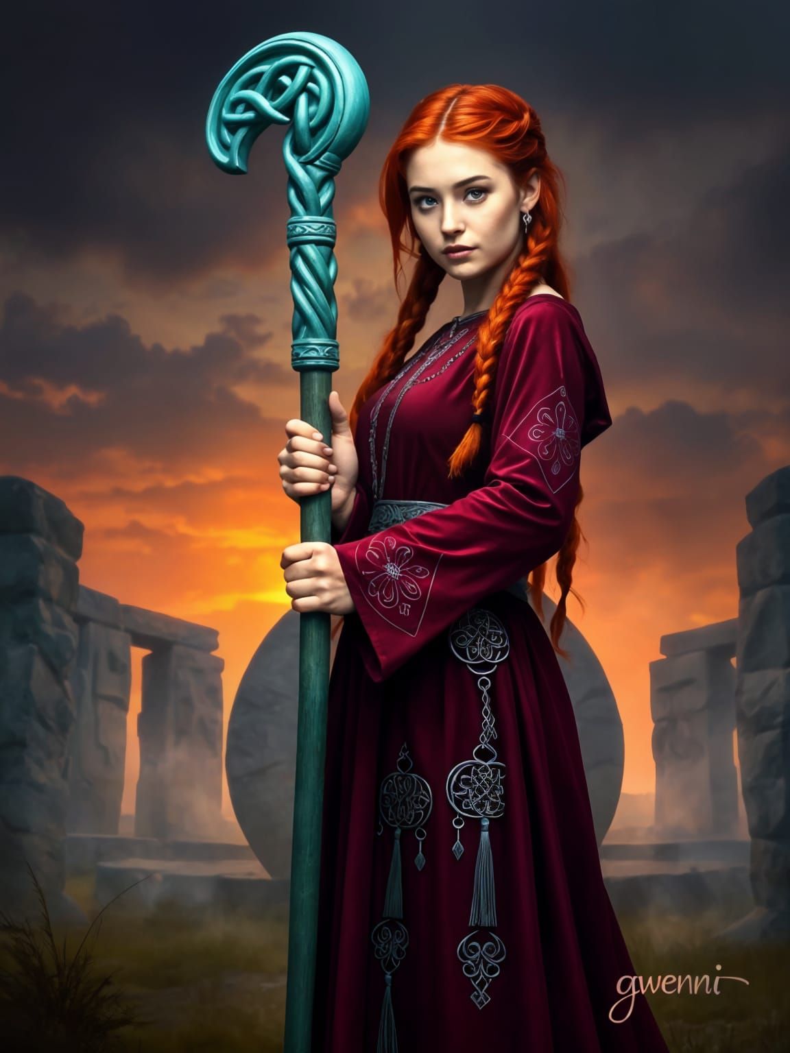 The mage's magnificent turquoise staff!