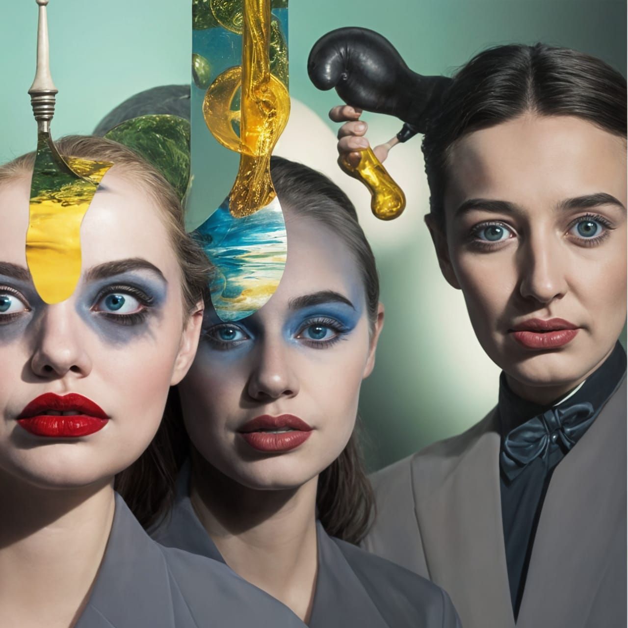 Abstract Opera Singers in a Surreal Style