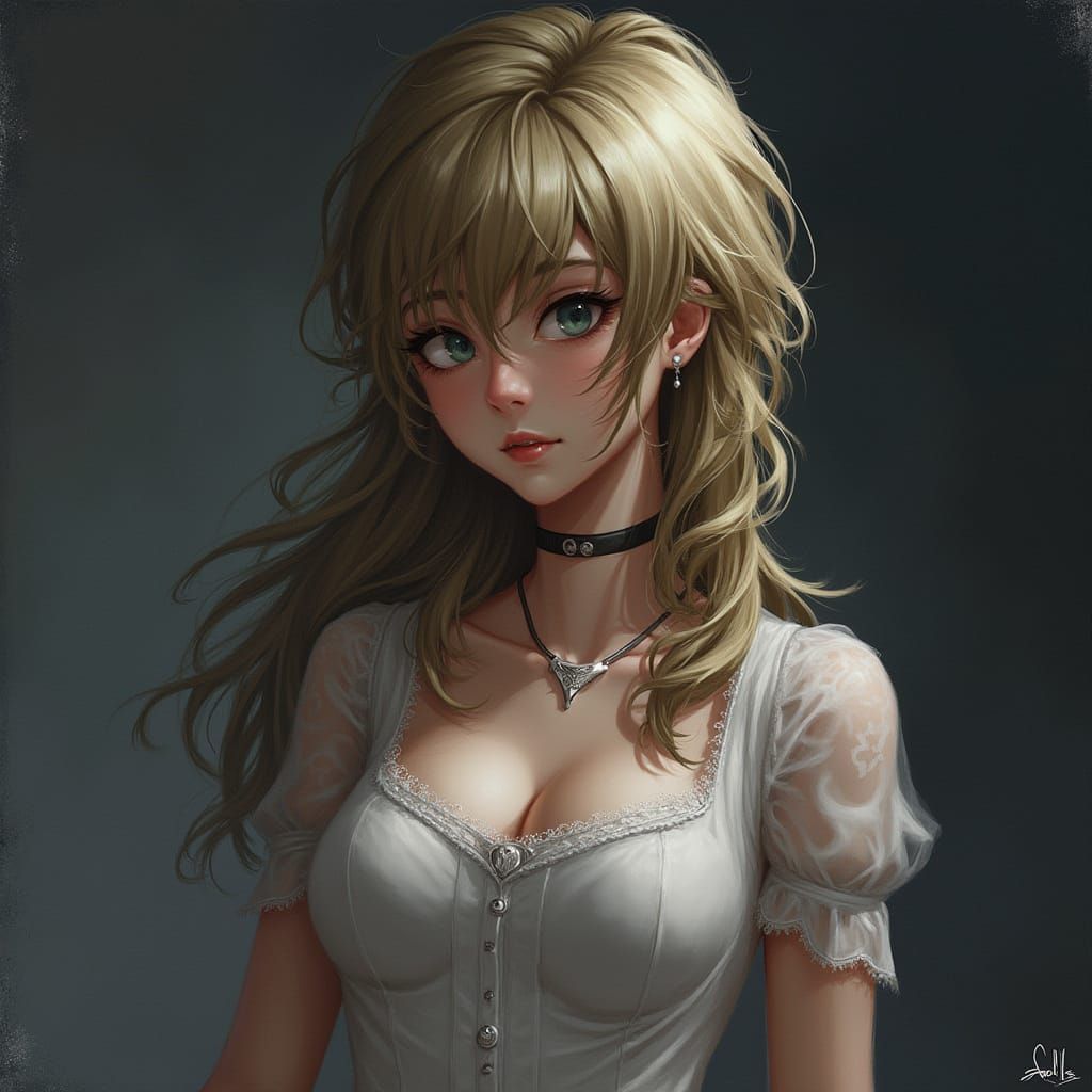 Elegant Female Portrait in Studio Setting