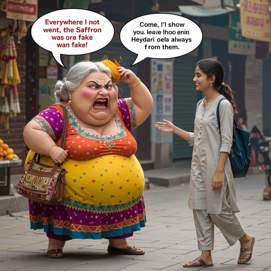 Elderly Woman Hilariously Smacks Fake Saffron Seller