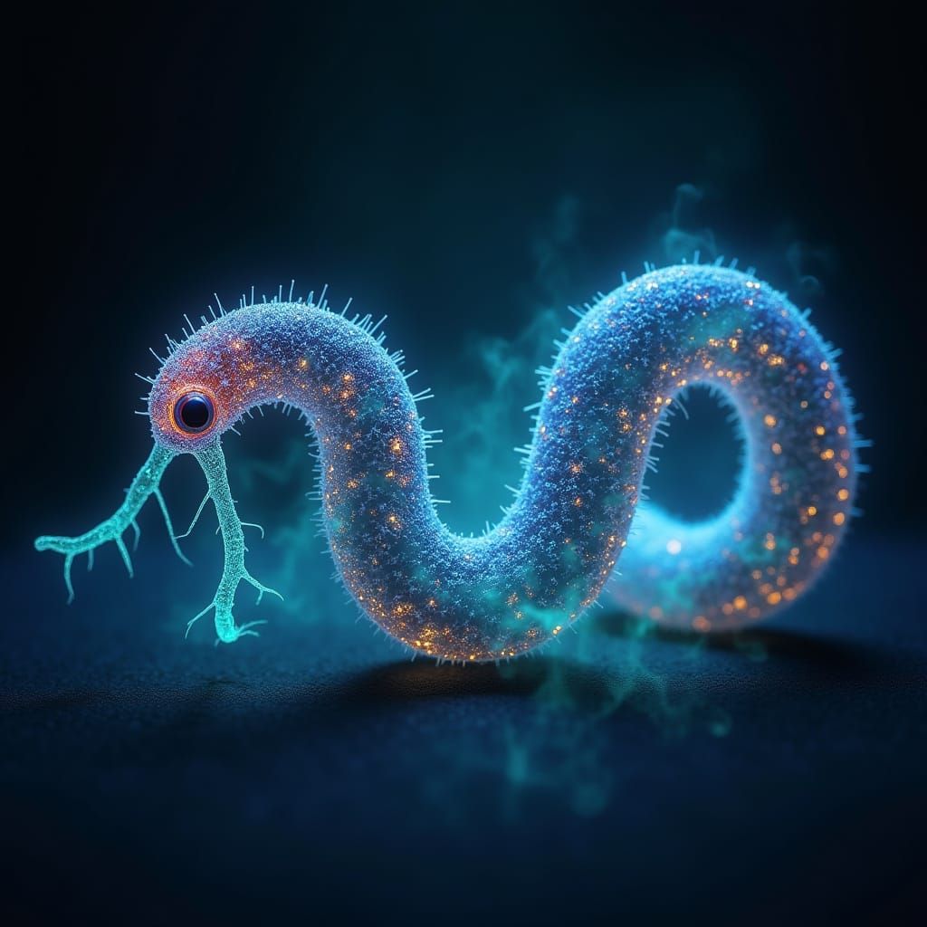 Digital Rendering of a Brain Worm