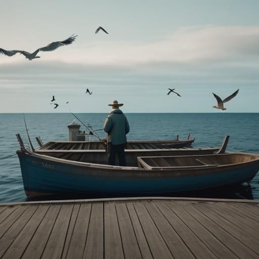 Fisherman's Catch in Golden Hour Light