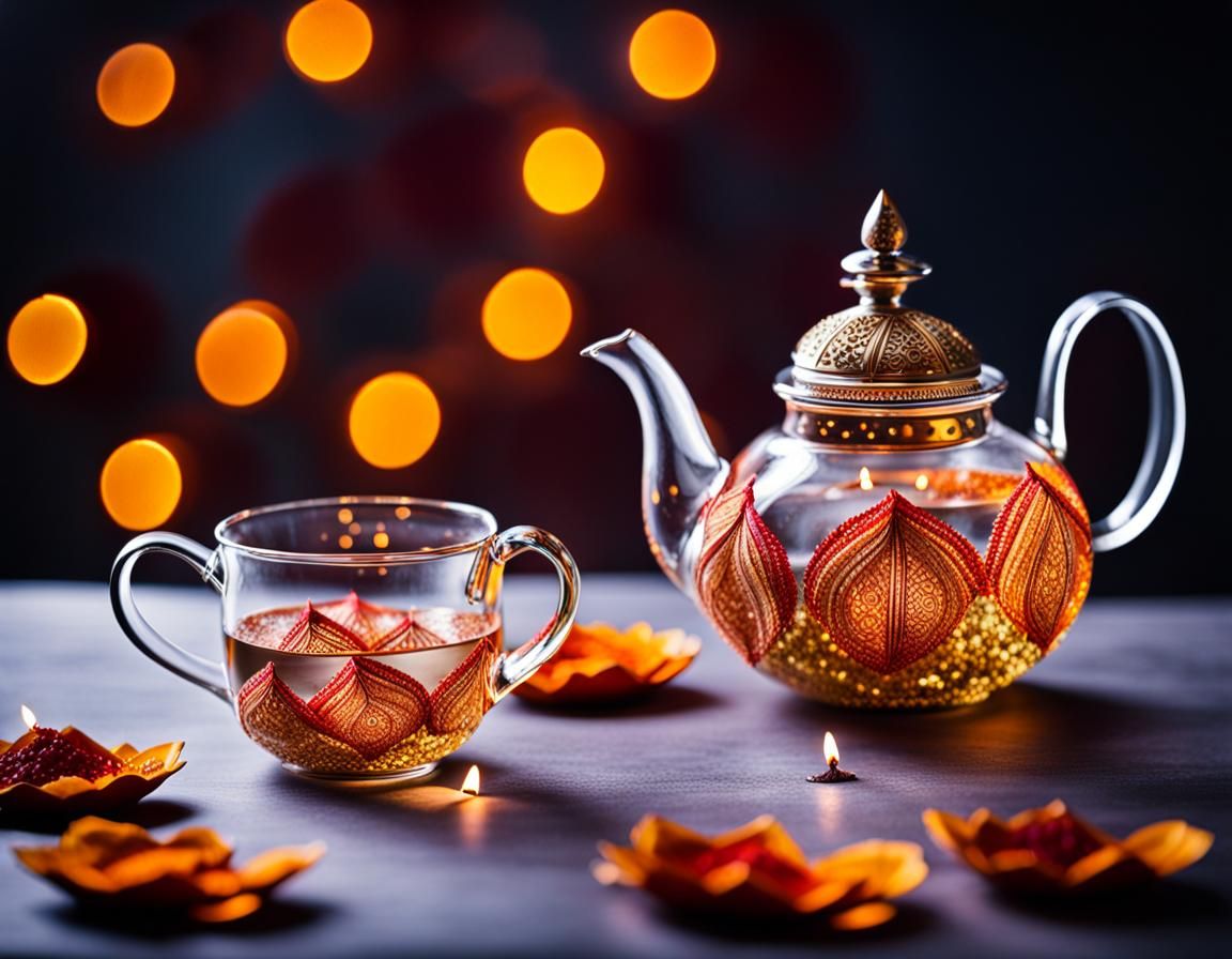 Diwali Festival Teapot in 4K
