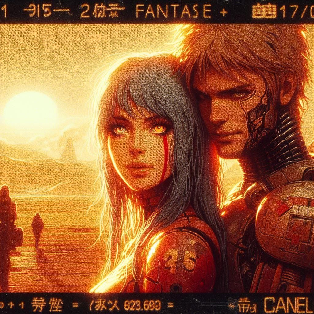 Classic Sci-Fi Scene with Futuristic Elements