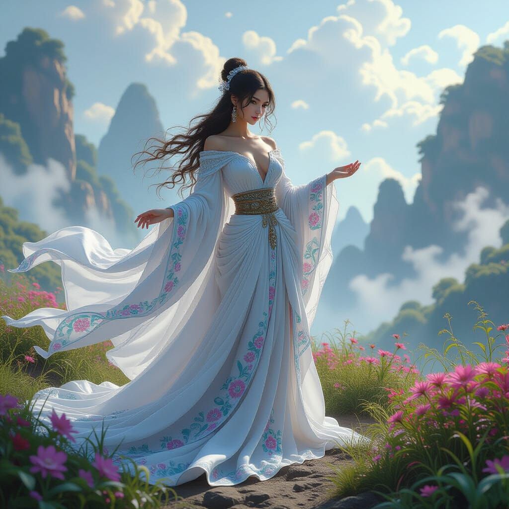Fantasy Girl in Celestial Land, Ethereal Style
