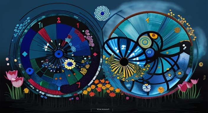 Vibrant Kaleidoscopic Garden of Interconnected Shapes
