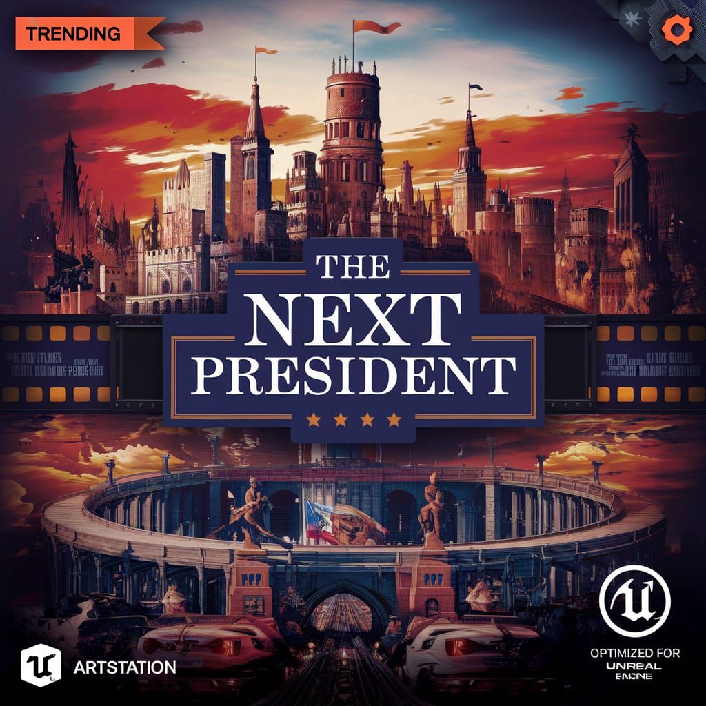 Surreal Cityscape Movie Poster for Next President in Unreal ...