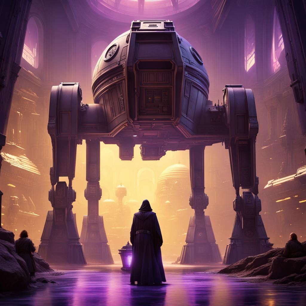 Star Wars Concept Art in Purple and Yellow