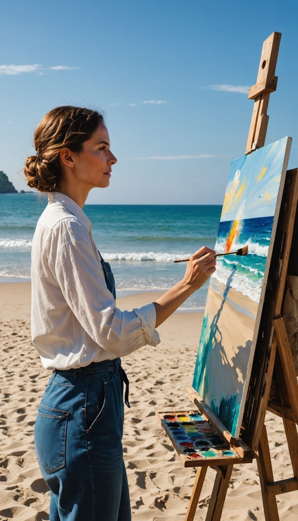 Enchanting Beach Scene Unfolds in Vivid Detail