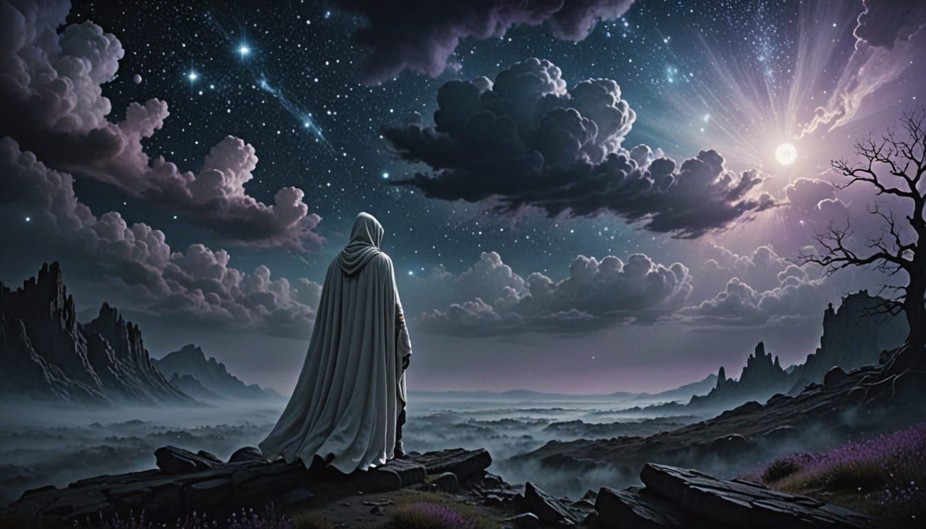 Celestial Entity in Ethereal Darkness