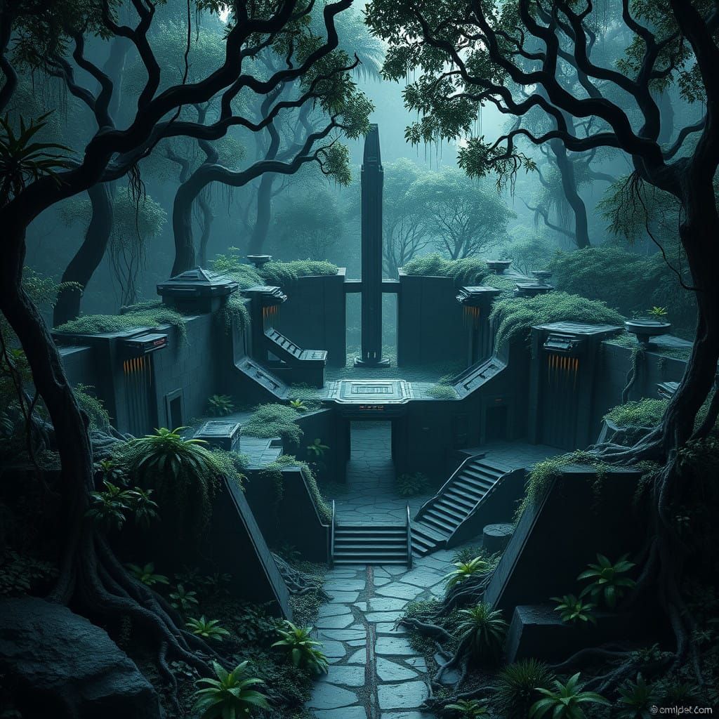 Cyberpunk Fortress Hidden in Jungle of Onderon