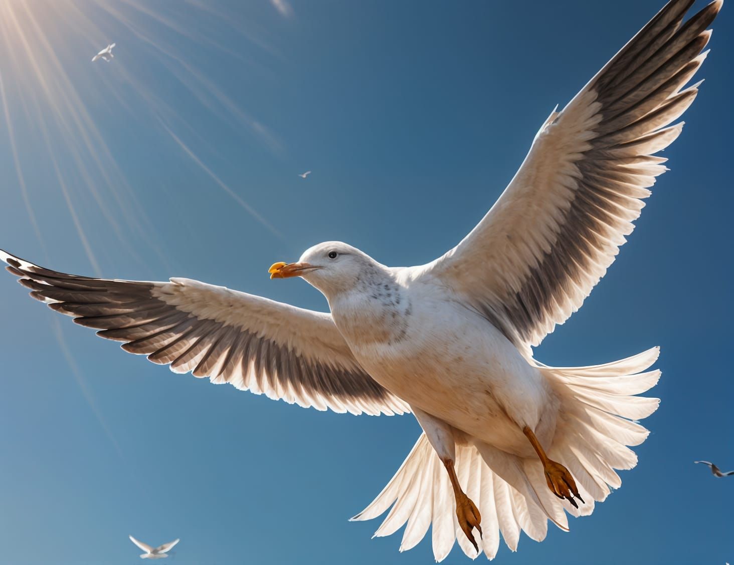 Seagull Takes Flight Like a Jet