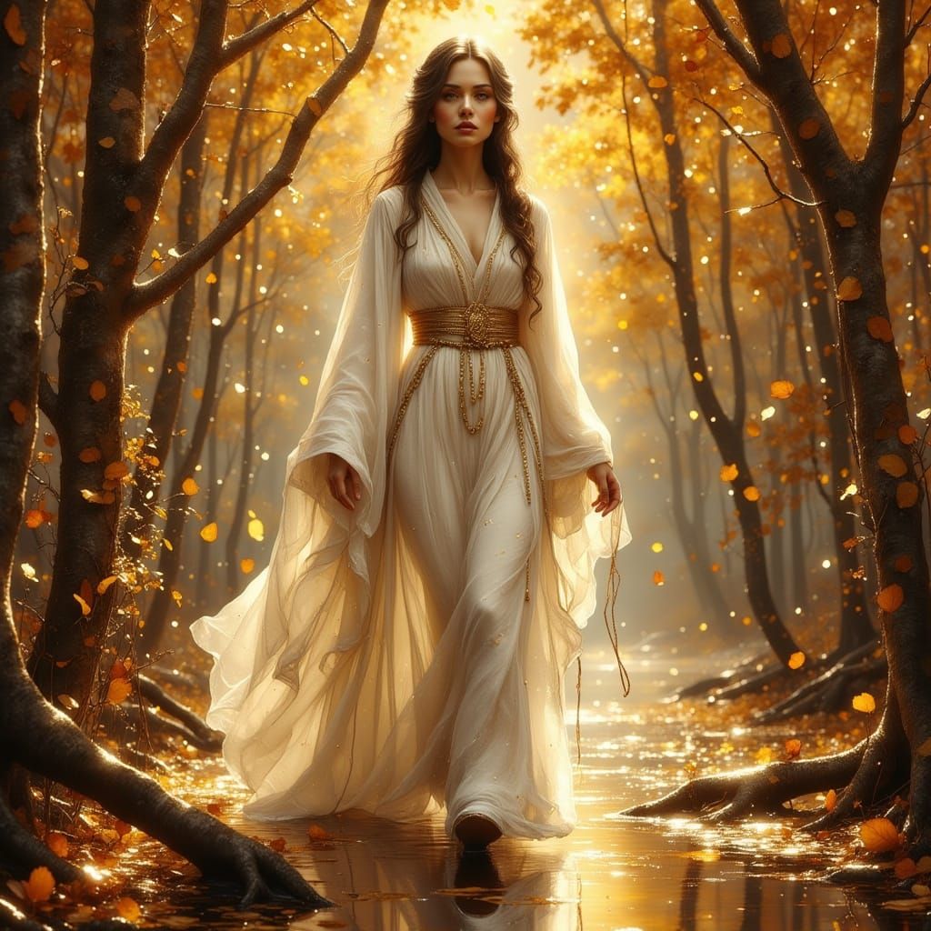 Princess Leia in Enchanted Autumn Forest