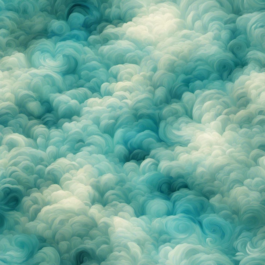 Teal, Aqua, and Blue Continuous Pattern with Soft Focus