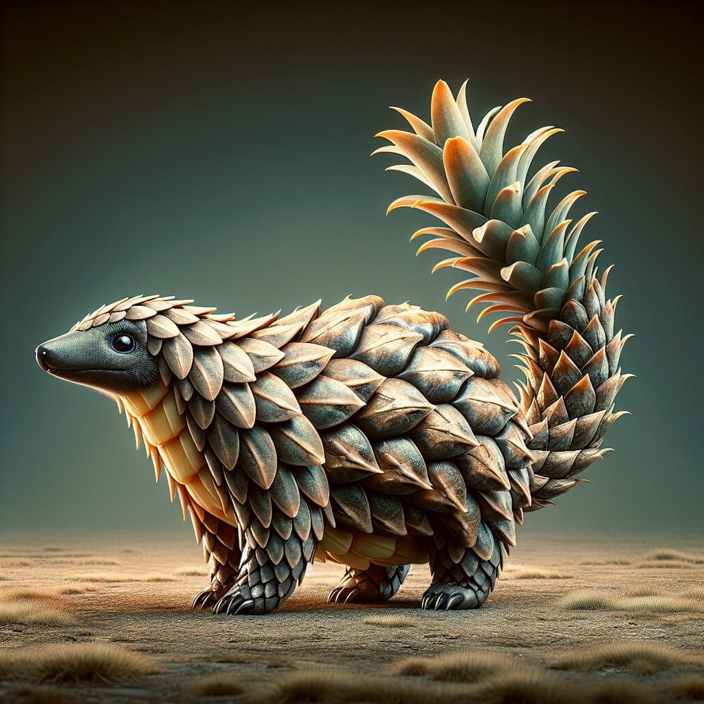 "Pinegolin" (Pangolin/Pineapple) 2