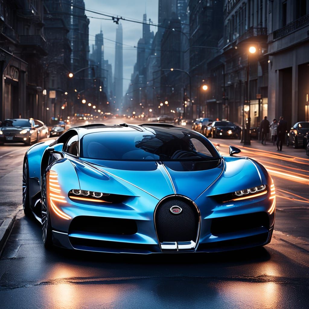 Futuristic Bugatti Tourbillon Concept with Chrome Accents an...