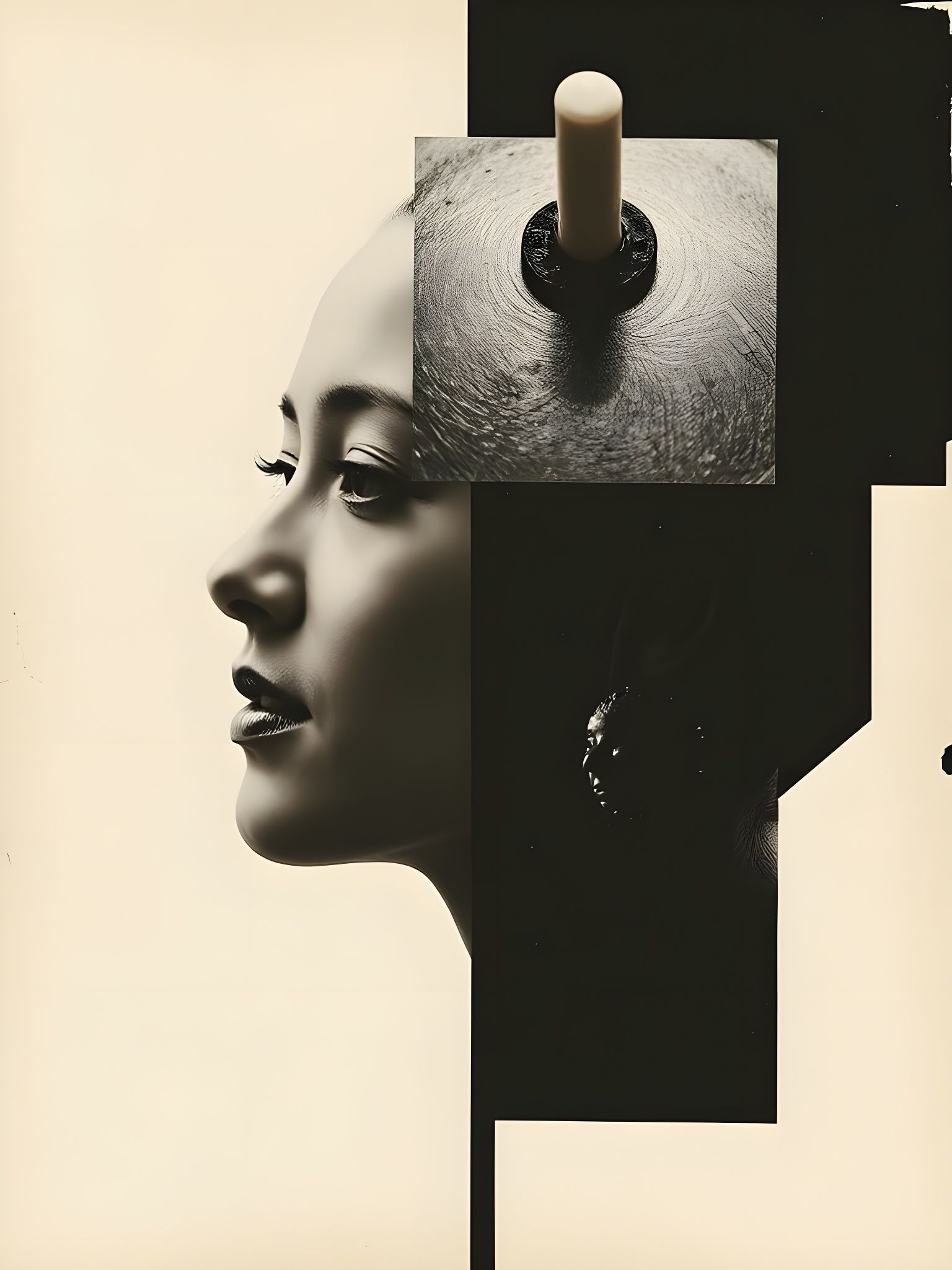 Surreal Collage of Light and Darkness