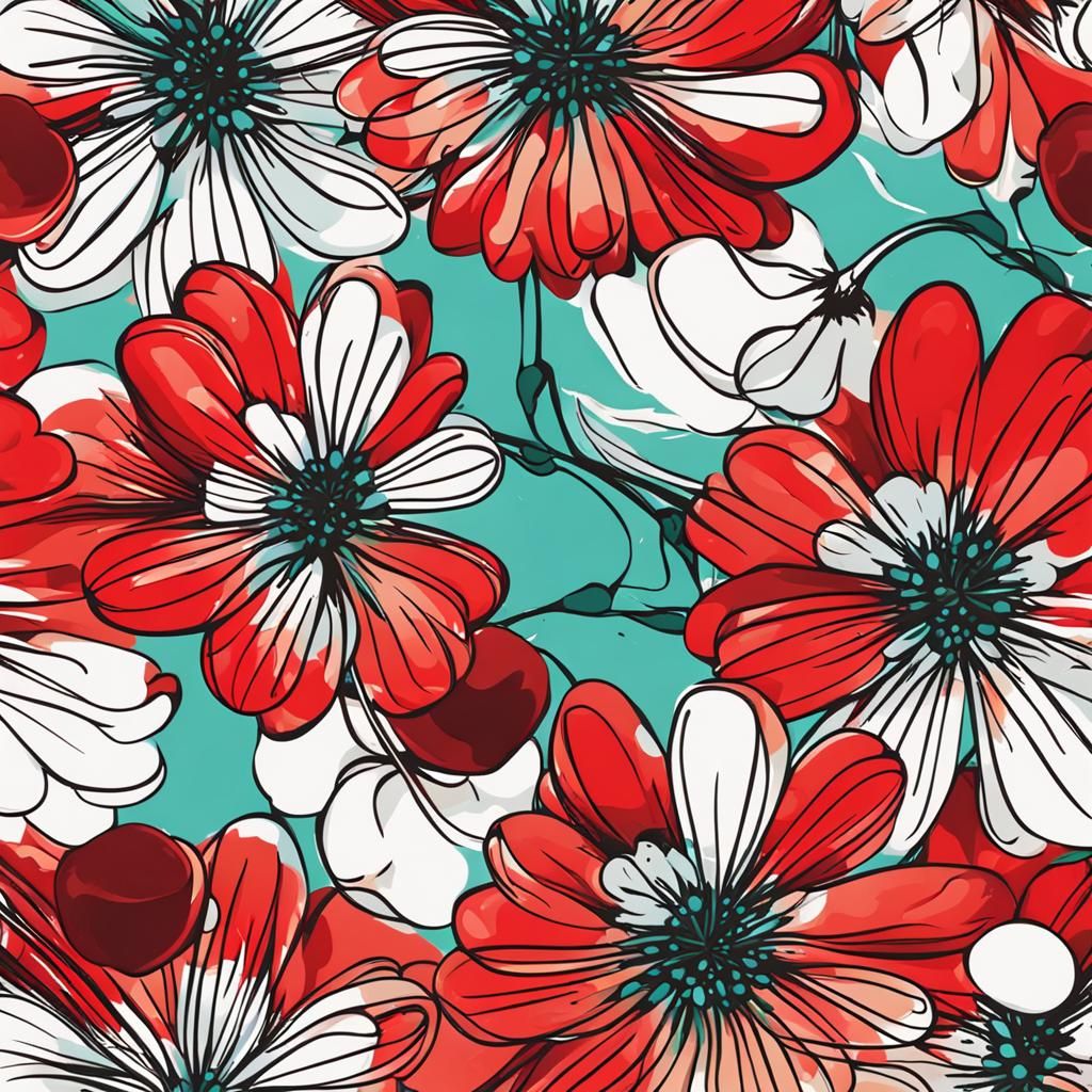 Abstract Cherry Blossom Clip Art in Detail