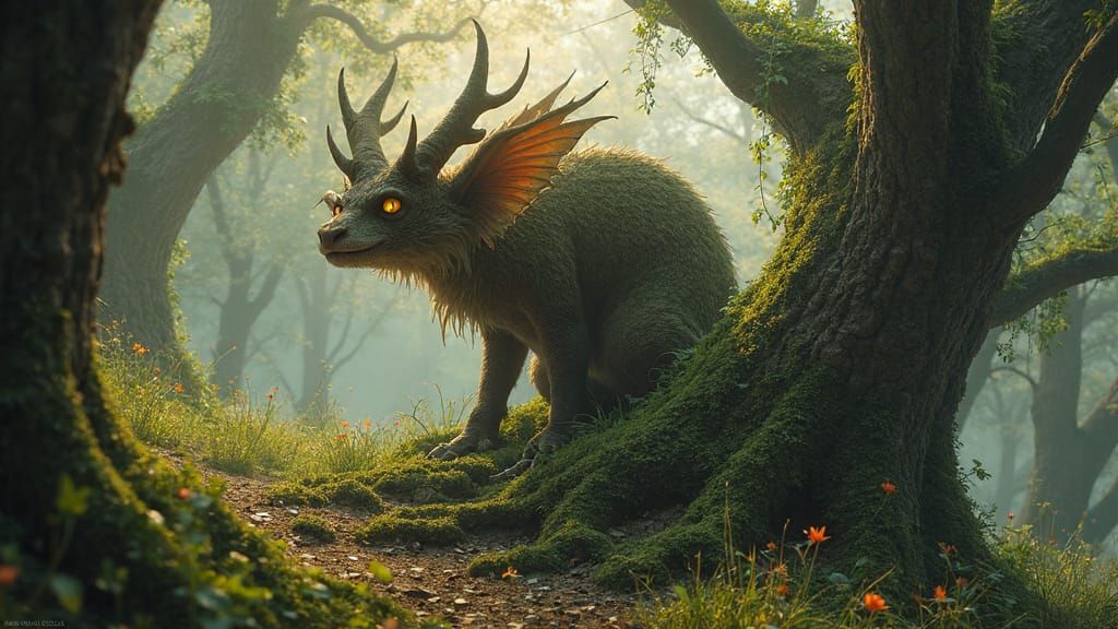 Mythical Forest Guardian in Photorealistic Style