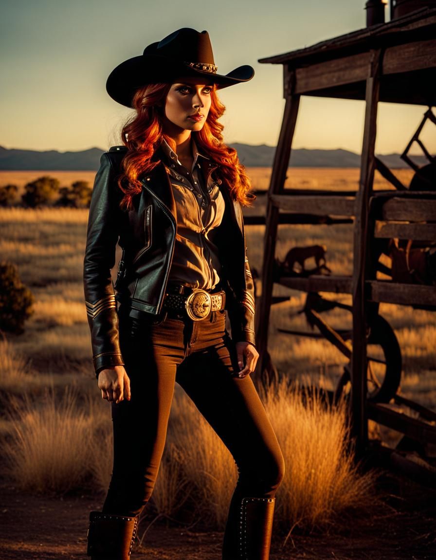Sunset Shimmer as Cowboy in Cinematic Film Still