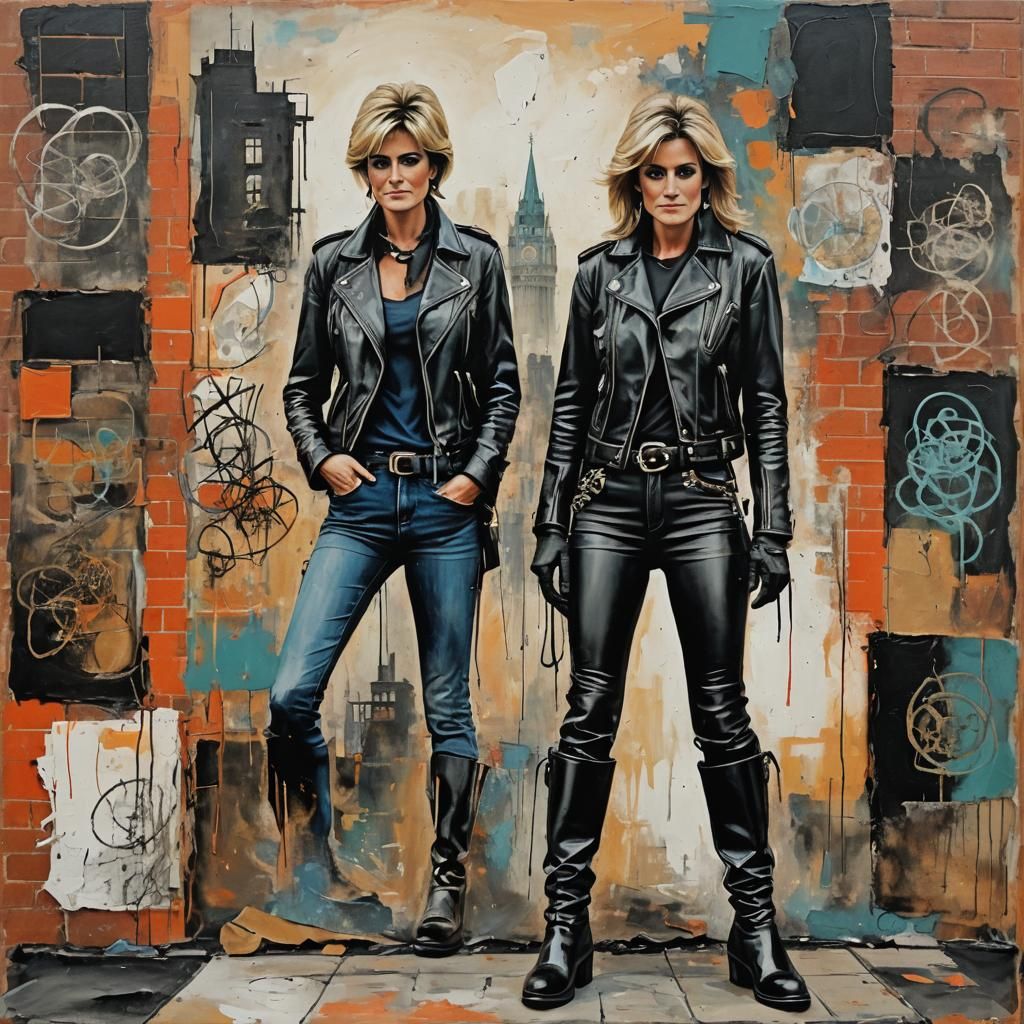 Princess Catherine as Biker Bad Girl: Abstract Art