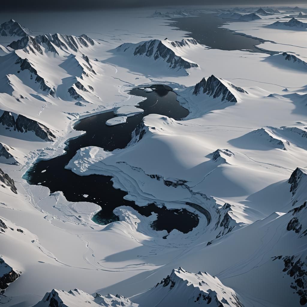 Antarctic Night: Dark Fantasy Concept Art