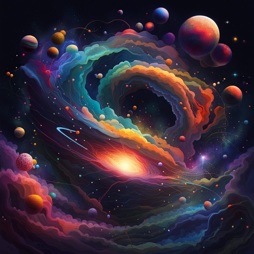 Abstract Intergalactic Synesthesia Visual Art