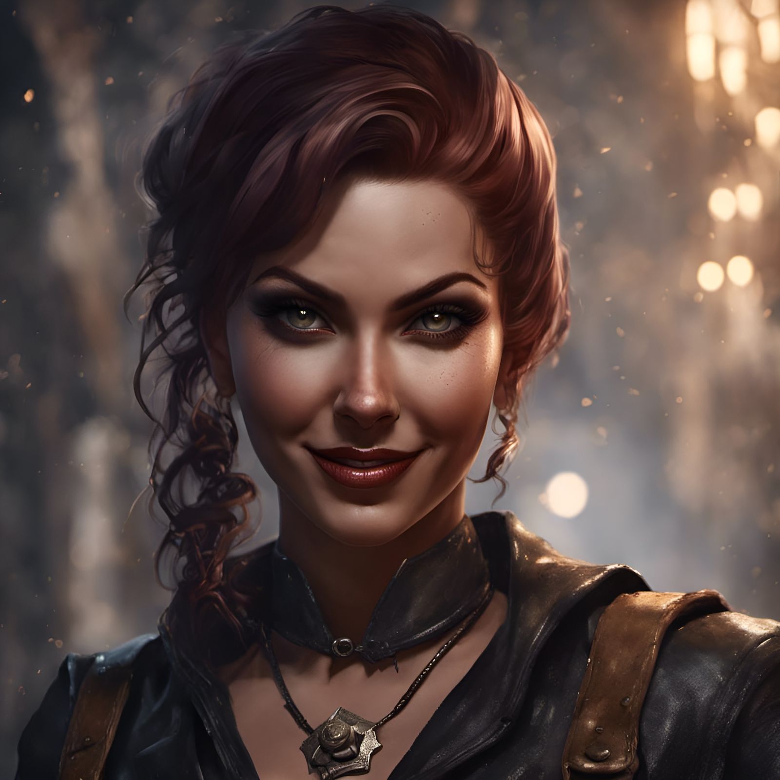 Beautiful Thief: A Dark Fantasy Pinup in Hyperdetailed Style