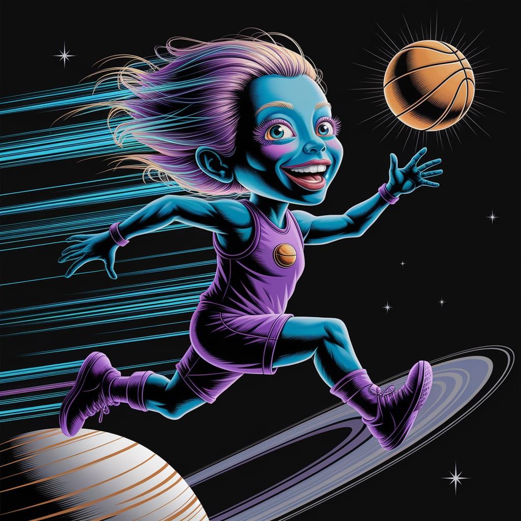 Joyful Cosmic Hooper on Saturn