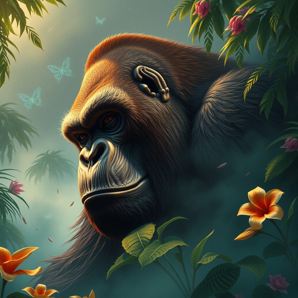 Majestic King Kong in Vibrant Jungle