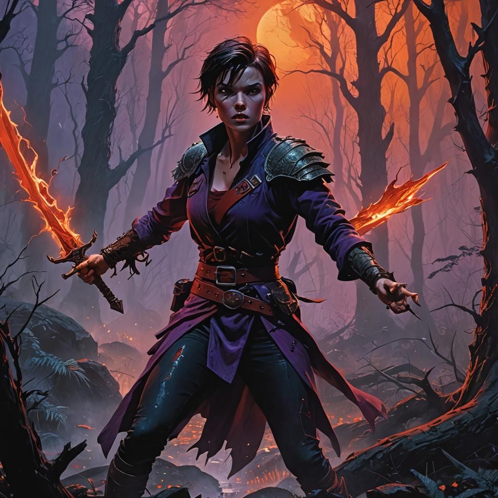 Ruby Rose in Dark Fantasy Style