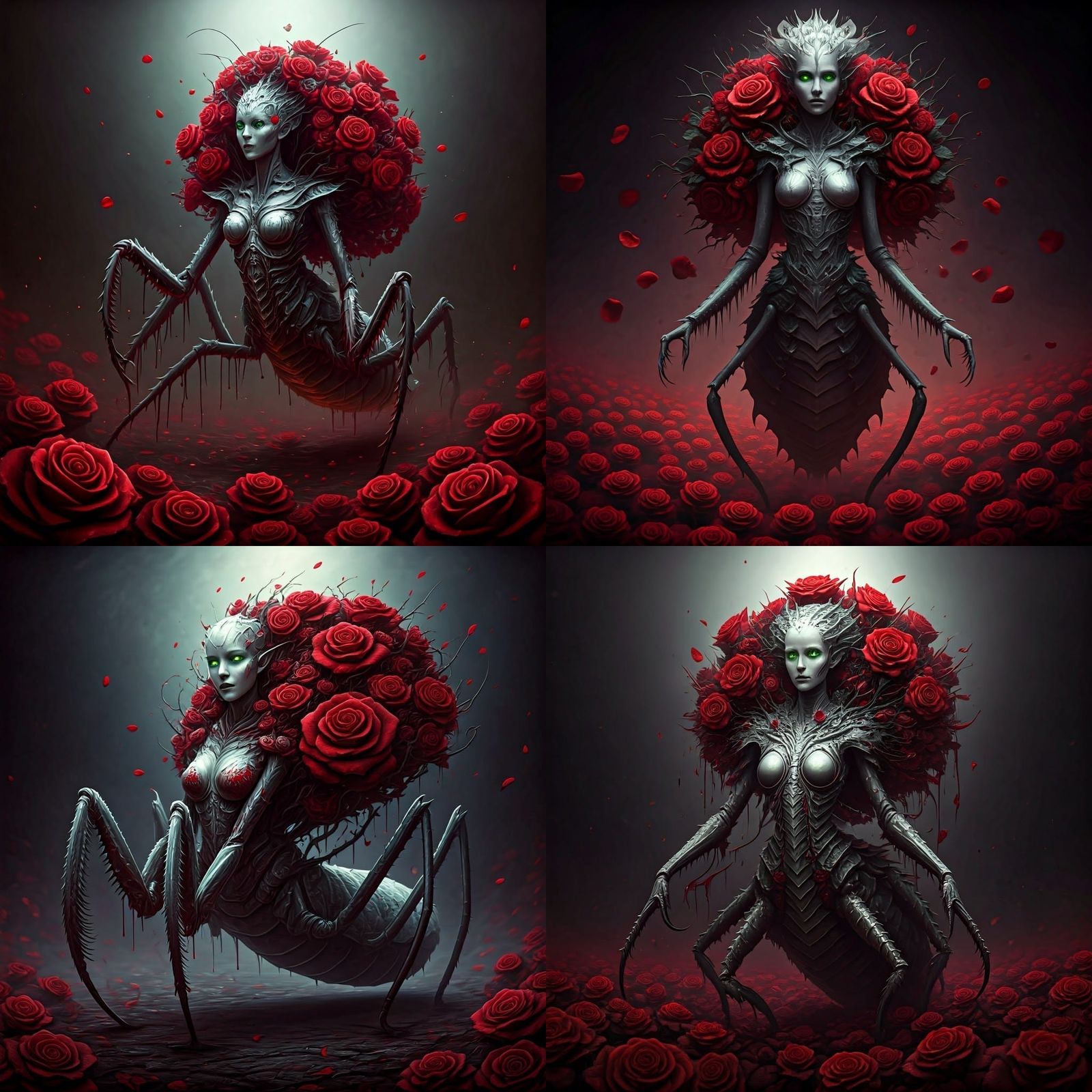 Ethereal Fey-Creature in a Horror-Fantasy Style