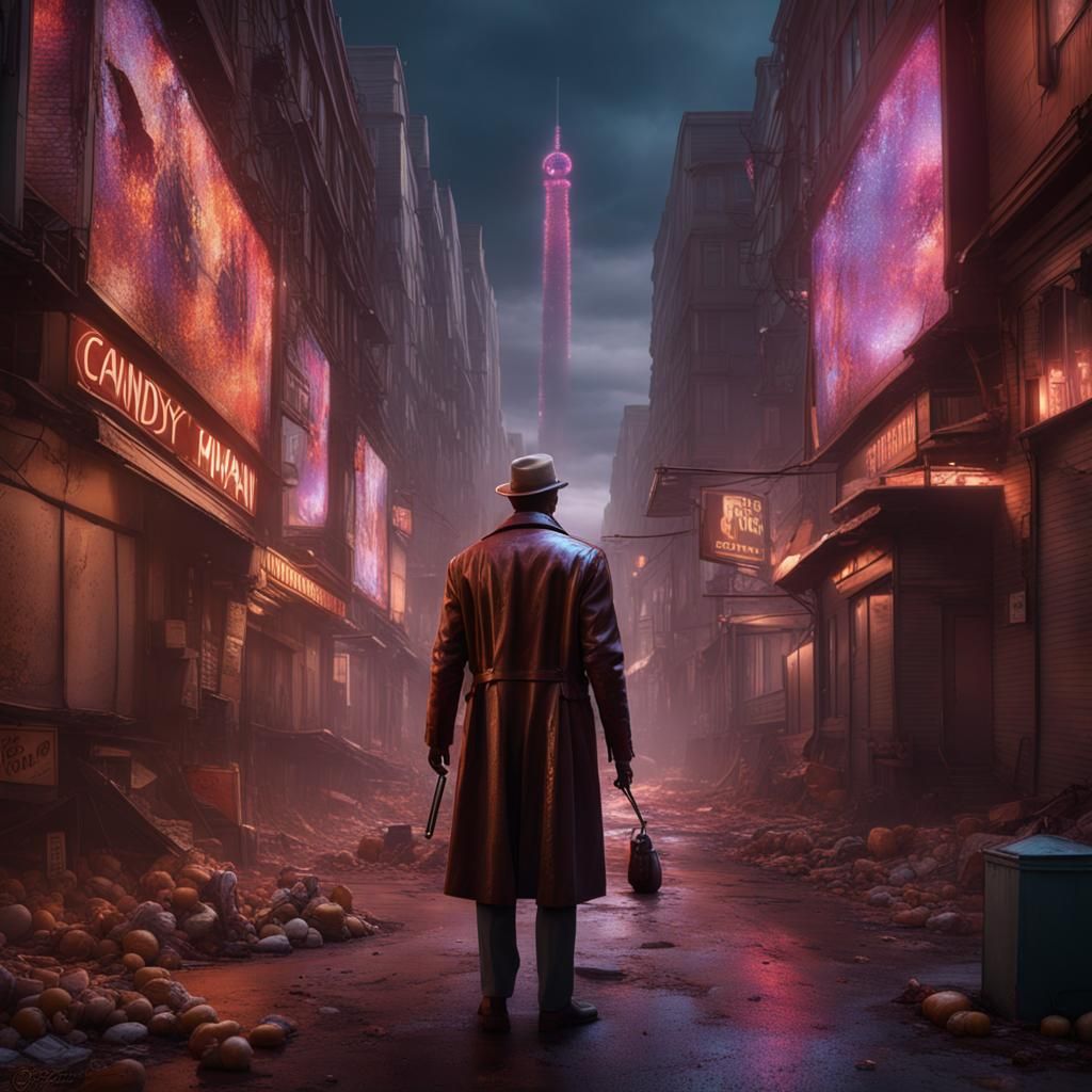 Candyman Searches for Geocaches: Detailed Matte Painting