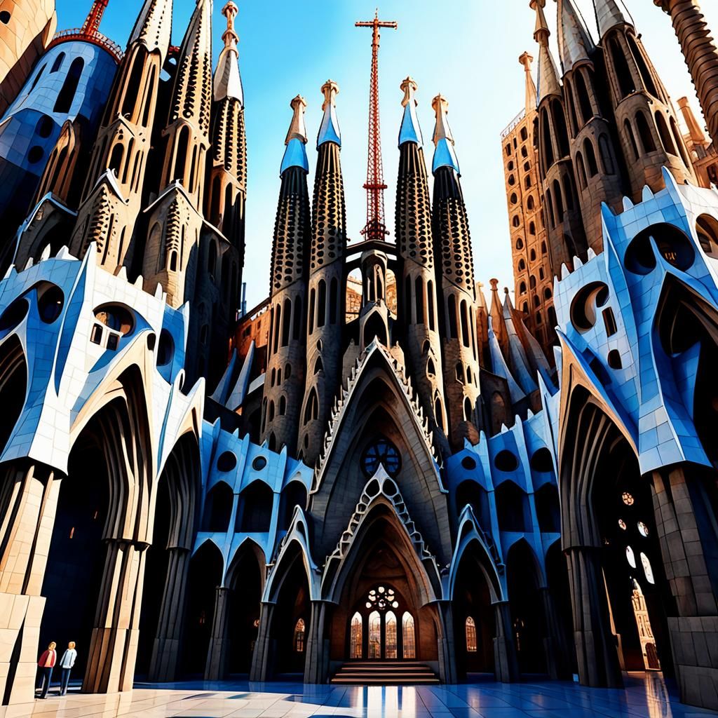 Hyperrealistic Sagrada Familia Inspired by Gaudí