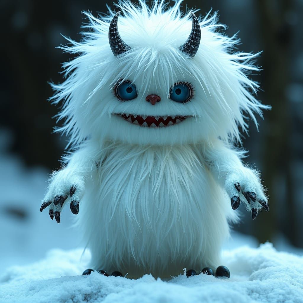 Cute Abominable Snowman Monster Baby