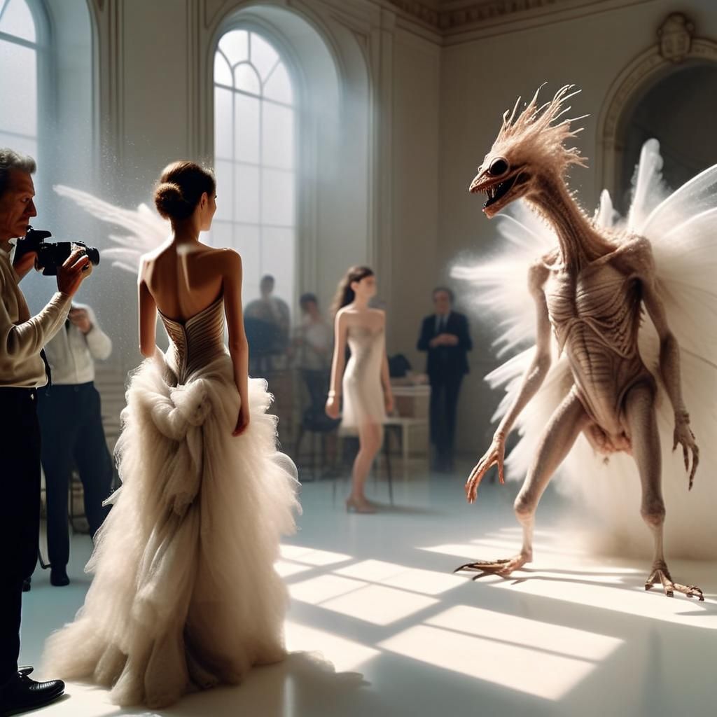 Hyperrealistic Art: People and Bizarre Creatures in Lab