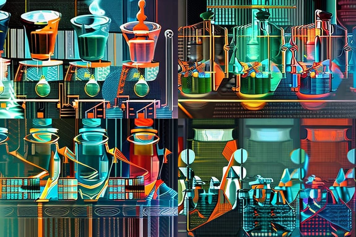 Scientists Invent Colors in Laboratory, Digital Illustration