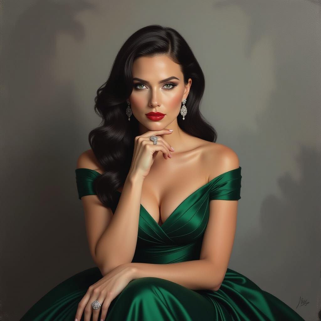 Dramatic Charcoal Portrait of Scarlett Johansson