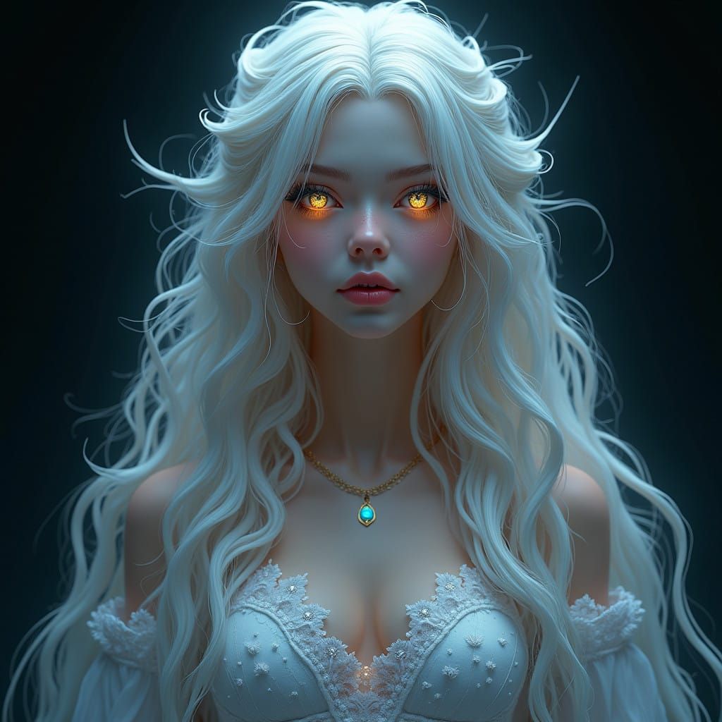 Ethereal Mystical Being in Enchanted Whimsical Fantasy Setti...