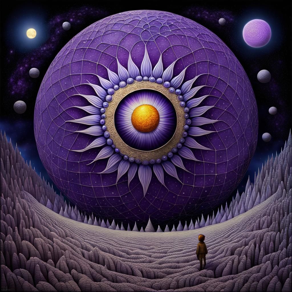 Sunflower on the Moon in Naoto Hattori Style